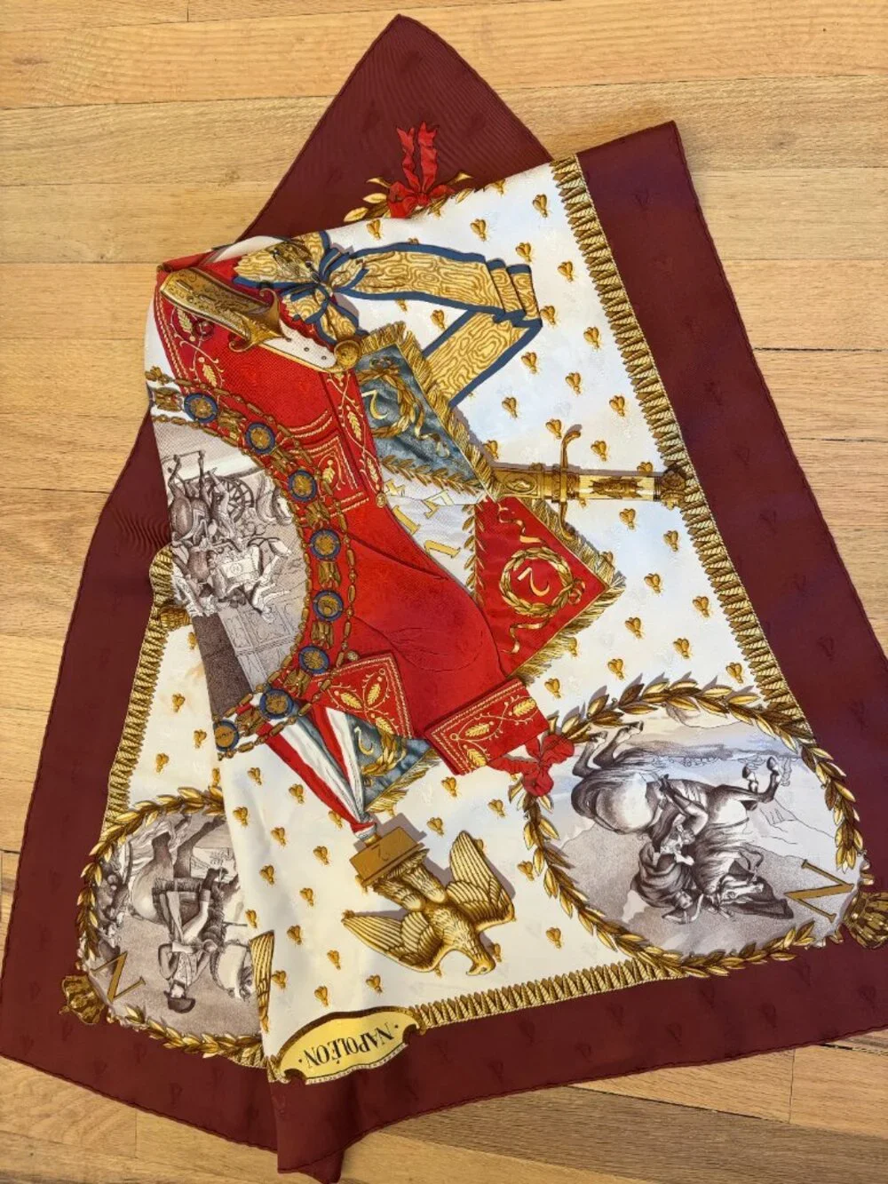 100% Authentic Hermes Napoleon Scarf by Philippe Ledoux - Picture 5 of 8